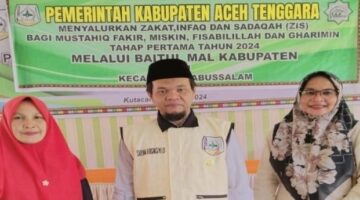 Baitul Mal Aceh Tenggara Telah Salurkan ZISWAF Pada Bulan Ramadhan lalu.