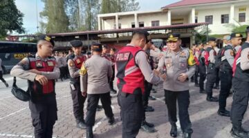 Kapolres Tanah Karo Pimpin Pelepasan BKO Dit Samapta Polda Sumut, OPS Lilin Toba 2025