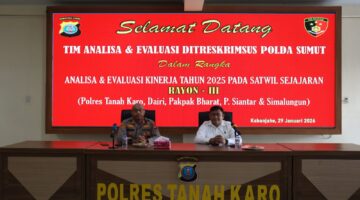 Polres Tanah Karo Terima Kunjungan Kerja Tim Supervisi Ditreskrimsus Polda Sumut dalam Rangka Anev Tahun 2025